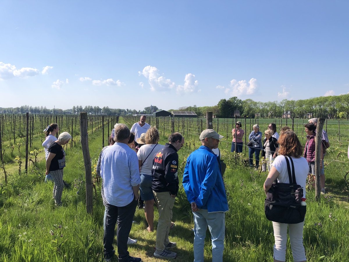 PlDuurzaam078's tweet photo. Met 45 fietsers vandaag te gast bij #Groeituinen en #boerenvandordt Boeiende verhalen over wijn, melk, nedertarwe, scharrelvlees, paardenkaas. Dank aan de #boeren voor ontvangst #voedselvandichtbij #biodiversiteit @MarcoBrand50  @Connytaheij @GemDordrecht @rikvdlinden @Weizigt https://t.co/DfiTyZNei1