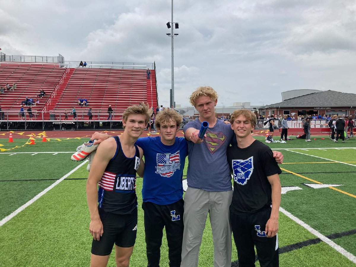 CoachCikach's tweet photo. The 4x4 sets a new season PR in winning the event at the OCC Central Championship! @WesleyNoeth @KerscherAndrew @EckertJaxson @james_brickner_ @LHSAthleticDept #connect #compete Happy, but not satisfied. https://t.co/HtiwUoiGce