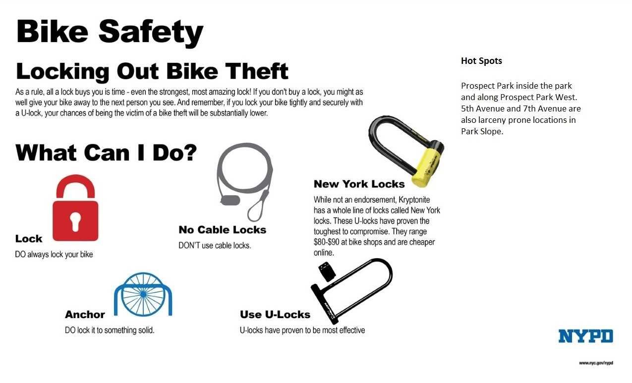 NYPD 78th Precinct on Twitter "Bike 🚲 theft are on a rise in the Park
