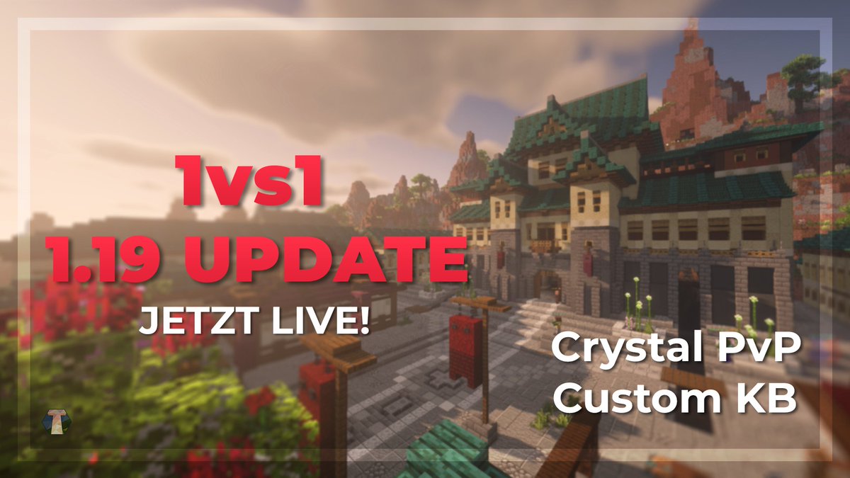 🔥 UPDATE: 1vs1-1.19.4 🔥 

-  Version unlocked: 1.19.4
- Custom Knockback: Stelle ein wie viel Knockback man mit einer Rüstung bekommt
- Verbesstertes CrytalPvP mit eigenen Maps
- QoL Features: 30d Top 10, Achievements, Crossbows im Kit Bereich aufladen,...

Viel Spaß! 💛