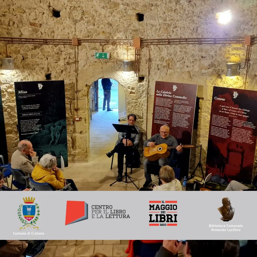 📚Alla Torre Aiutante del Castello Carlo V l'inaugurazione della mostra 'La Calabria per Dante' a cura dell'associazione A.R.P.A.
Appuntamento con 'Il Maggio dei Libri' proposto dall’assessorato alla Cultura, dalla Biblioteca Lucifero 

#CentroLibro #maggiodeilibri