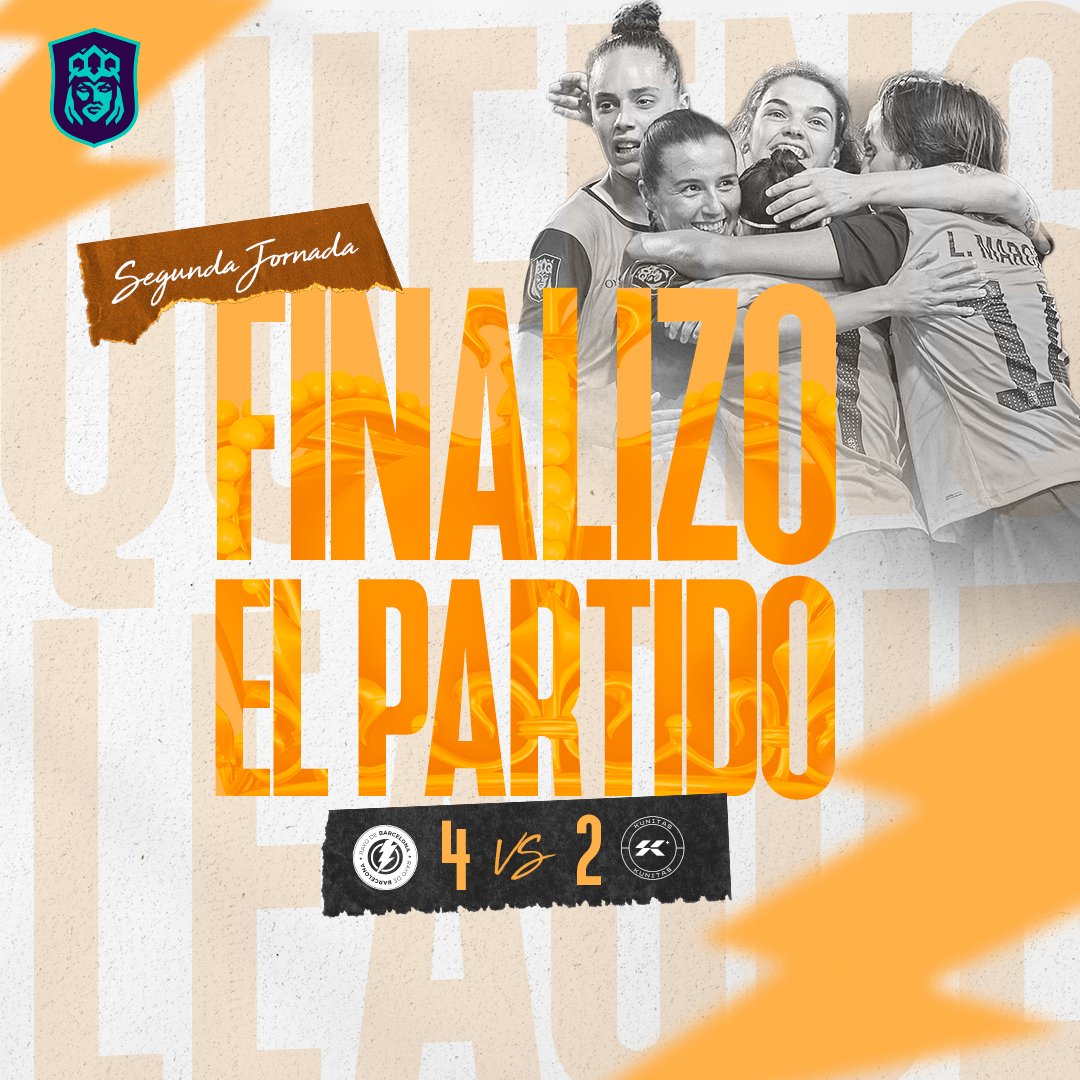 RayoBCNFEM's tweet photo. ⏰ FINAAAAAAAAAAAAAAAAAAAAAAAAAL!!
Rayo de Barcelona 4️⃣-2️⃣ Kunitas
¡VAMOS RAYO! ⚡️#LasVillanas 🦹♀️ https://t.co/35brgbwyDk