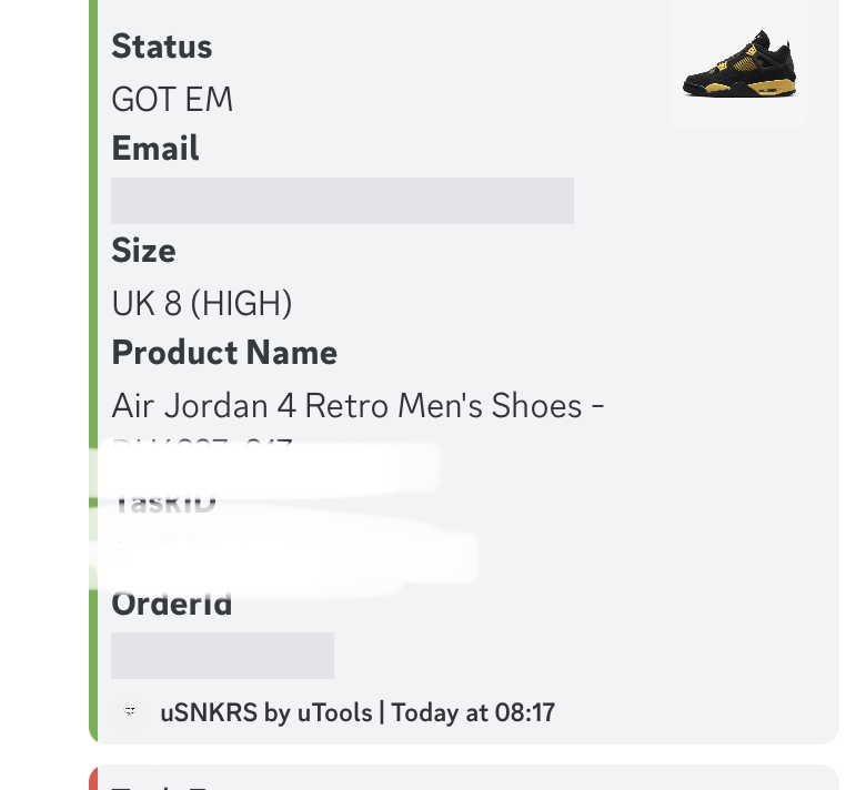 faatesalt's tweet image. aj4 thunders , low-scale botting + sl0ts today ⚡
Cook Group - @NotifyLoot @11Notify 
Bots - @usnkrs @AioTourne 
Toolbox - @NoctoTools