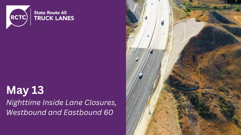 PotreroIC's tweet photo. 🚧Nighttime inside lane closures are scheduled on eastbound and westbound 60 in the Badlands between Moreno Valley and Beaumont on Saturday, May 13 from 8 p.m. to 7 a.m. The lane closures will allow crews to continue to safely complete roadway repairs.

https://t.co/KG4n8kAqTS https://t.co/V06DwyeTc5