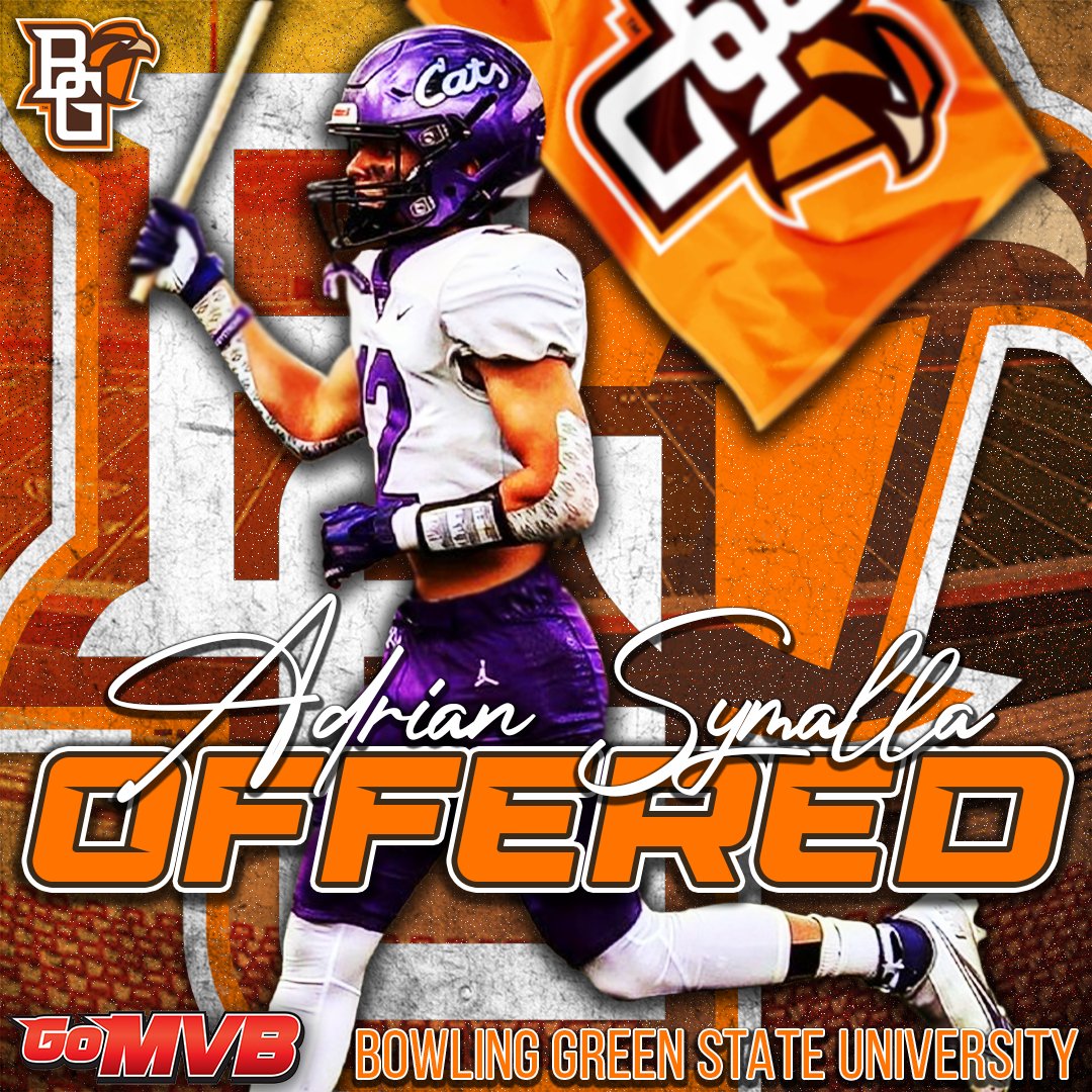 GoMVB's tweet photo. 🚨OFFER ALERT🚨⁠ Congrats to '26 RB/LB Adrian Symalla on his offer to Bowling Green State University! WTG Adrian!
More Info: https://t.co/E3j5odGZIG
Follow: @AdrianSymalla12
Coach: @BradPyatt
⁠
#gomvb #hsfootball #studentathlete #collegerecruit #collegerecruiting #offered https://t.co/ETvu6GlbzY