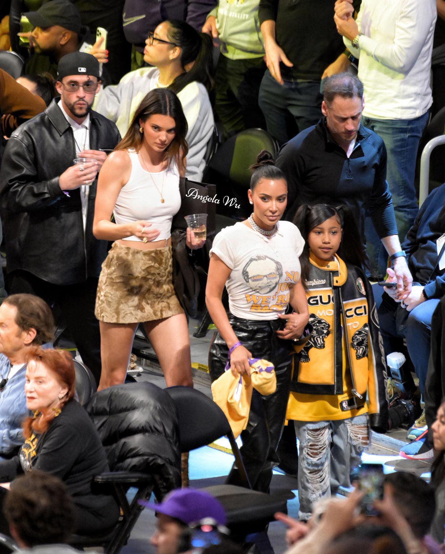 Access Bad Bunny on X: Bad Bunny arriving to the Lakers game last