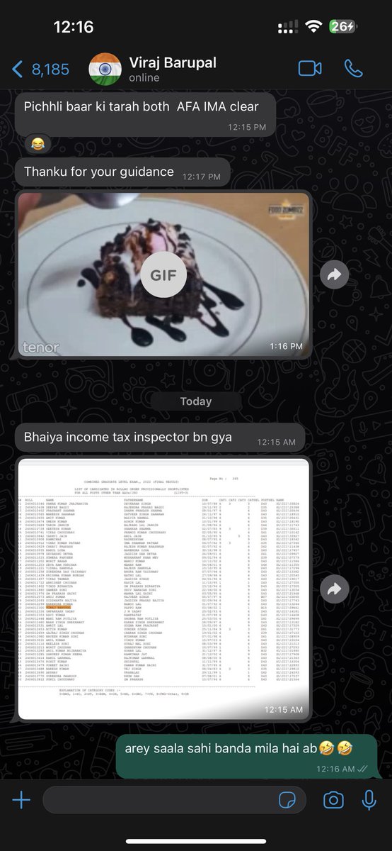 cdsjourney_'s tweet photo. Student became Income Tax Inspector 😇❤️
This was unexpected as CDS aur AFCAT ki hi aadat thi but this feels different and kaam ka bhi hai😂
#CGLresult https://t.co/nZI996IKQu