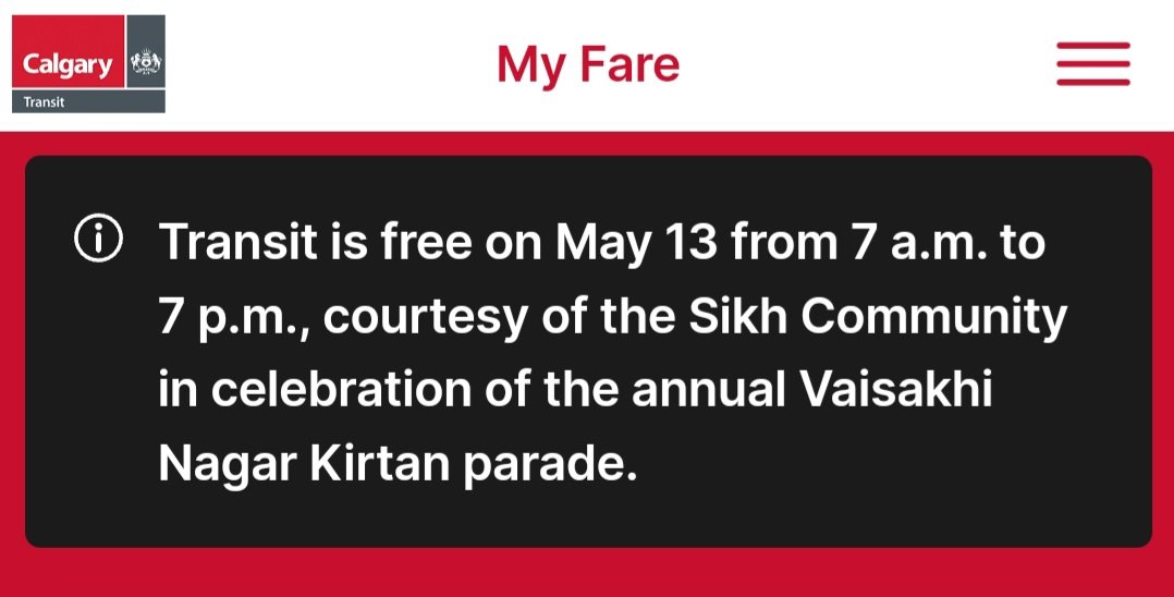 RobustRed's tweet image. Thank you to the #Sikh Community for sponsoring #free transit today! I hope it's a fantastic parade!! #yyc
