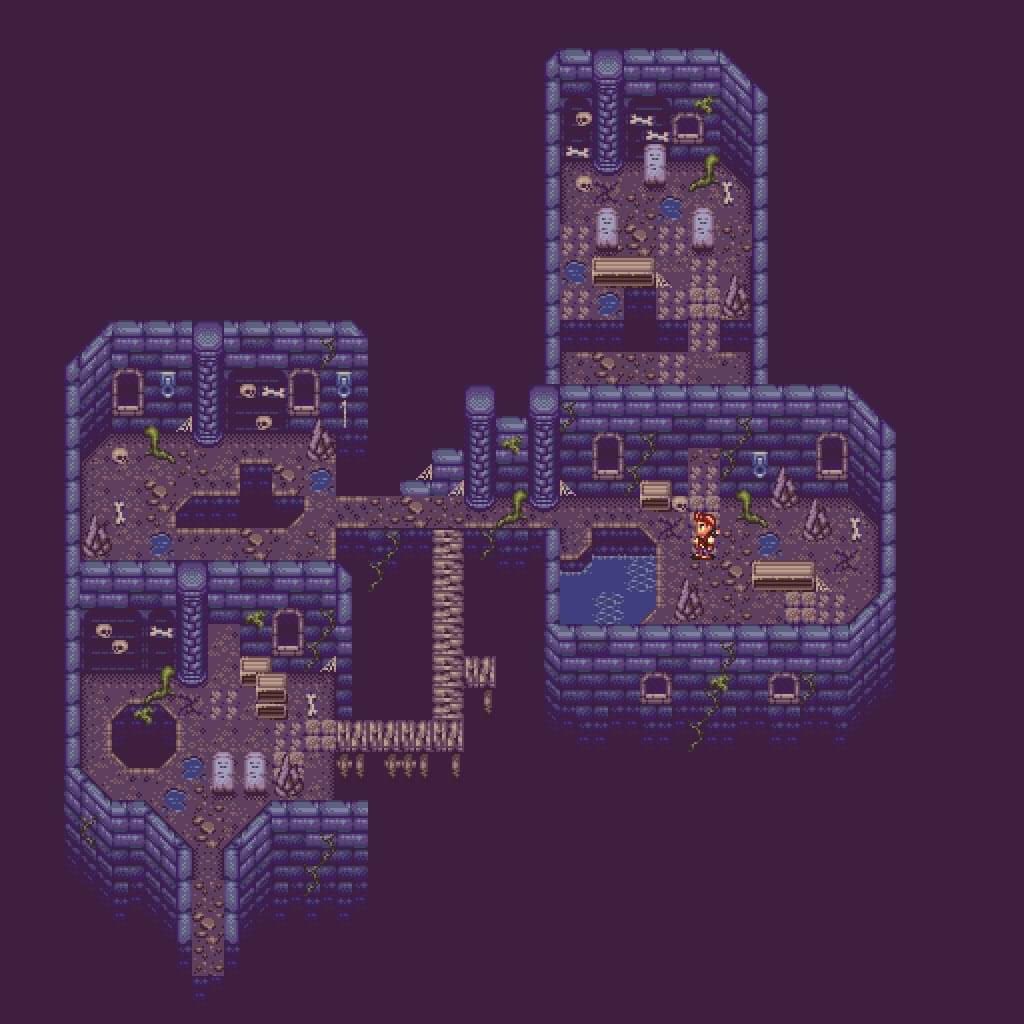 #screenshotsaturday time!!! Here's a mock-up for a new area of Affinity Sorrow. This tileset is still a work in progress so it might change quite a bit until it's finished. 
What do you think?

#gamedev #indiegame #sega #rpg #pixelart #retrogaming