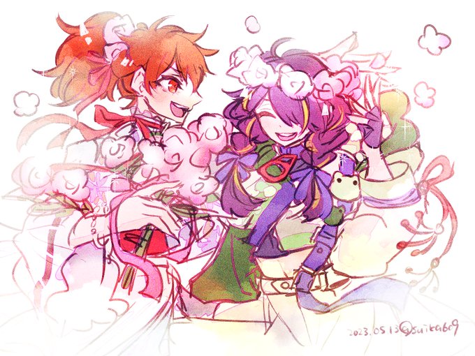 お題『花かんむり』+10分  ※女体化 #enst女体化_60min 