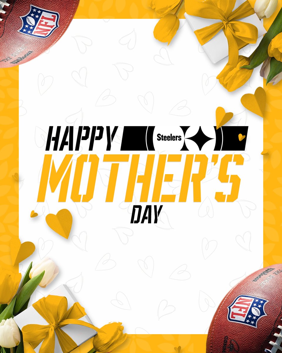 steelers's tweet photo. Happy Mother's Day to all the moms reppin' the black &amp; gold 🖤💛 https://t.co/suxiZi9WCj