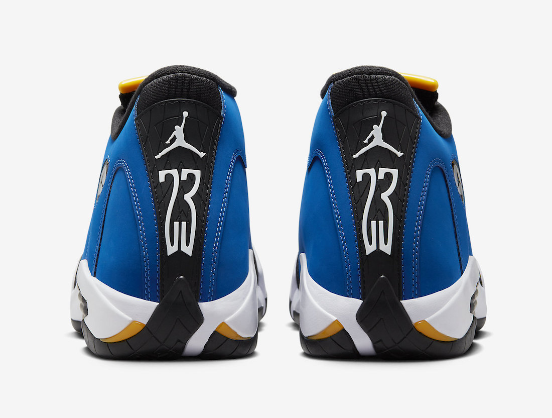 JustFreshKicks's tweet photo. Releasing 5/27 via SNKRS
Air Jordan 14 Retro 'Laney' 💙💛  
=> https://t.co/Kg5xm0VXEW https://t.co/PHCca2VXyB