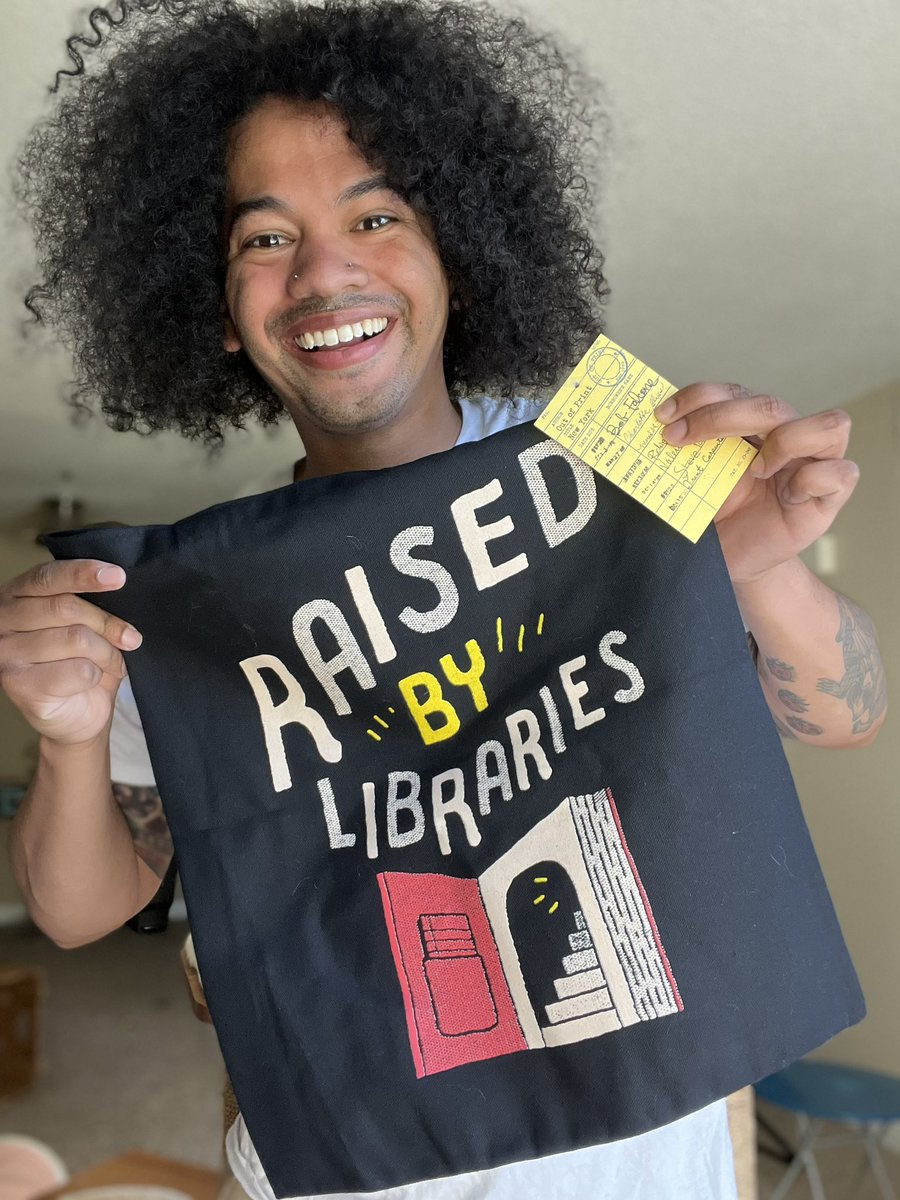 Raise your hand if you were raised by libraries, raised by books 🙌🏽☺️ 📚: @OutofPrintTees