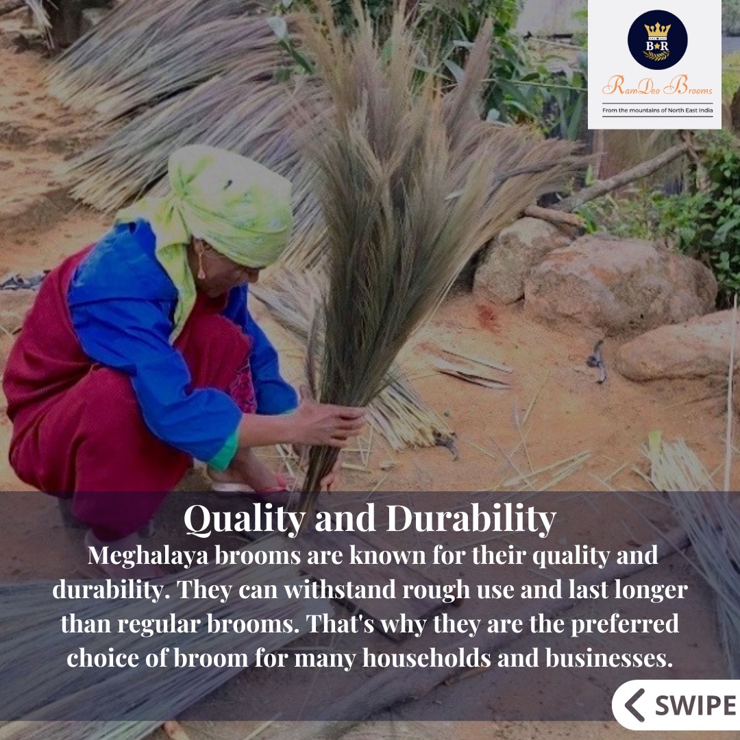 RamdeoCo's tweet photo. 🏞️ Meghalaya is known for its traditional broom making techniques that use sustainable practices, making it an eco-friendly choice that's long-lasting and durable.

💪 These brooms are in high demand for their quality and durability, and we are proud to offer them to you. https://t.co/N6DLWeRY49