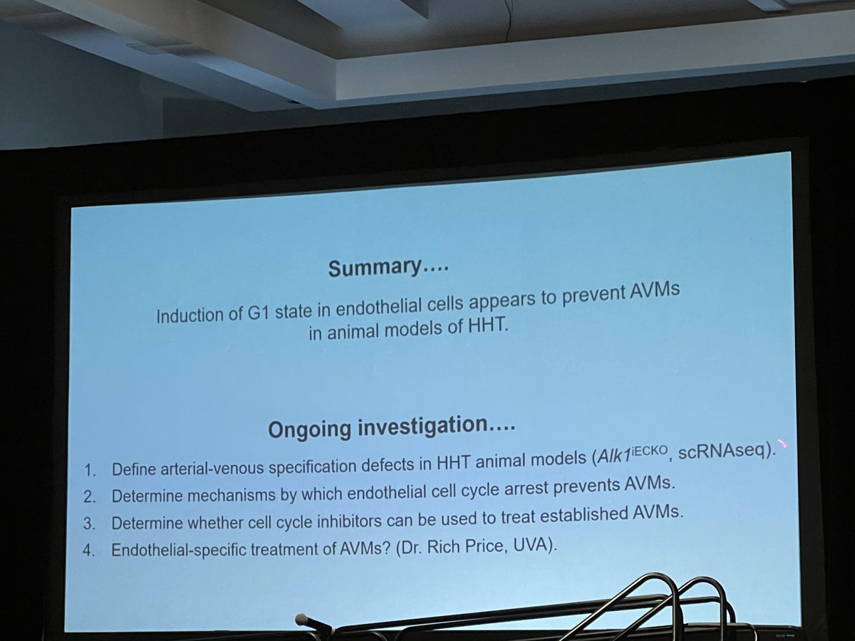 AHA Science (@ahascience) on Twitter photo Dr. karen Hirschi on “role of endothelial cell hyperproliferation and AVMs”
📌 Data showing control of endothelial cell proliferation prevents AVM formation.
⁉️ Can endothelial cell cycle inhibitors be used to treat AVMs?
#VascularDiscovery23 <a href="/AHA_Research/">AHA Research</a> @CouncilPvd Dr. karen Hirschi on “role of endothelial cell hyperproliferation and AVMs”
📌 Data showing control of endothelial cell proliferation prevents AVM formation.
⁉️ Can endothelial cell cycle inhibitors be used to treat AVMs?
#VascularDiscovery23 <a href="/AHA_Research/">AHA Research</a> @CouncilPvd
