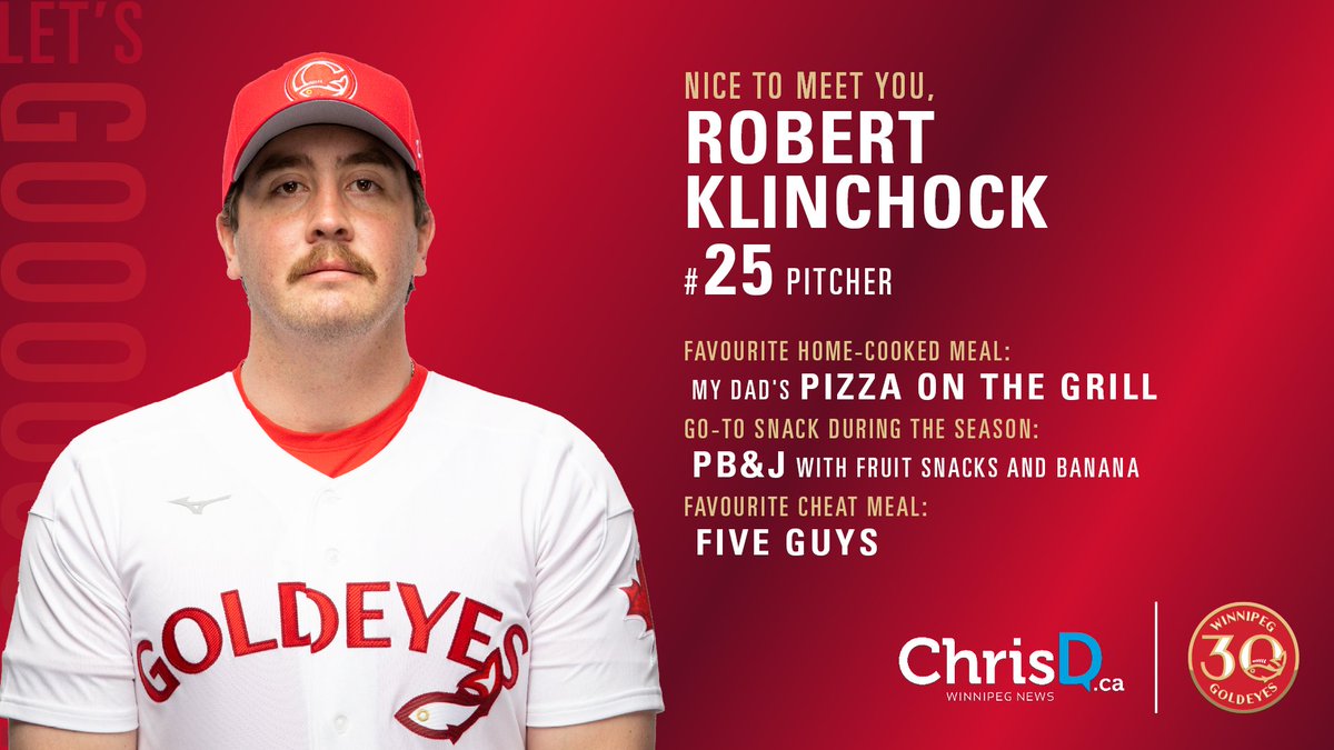ChrisDca's tweet photo. Baseball season is here! ⚾️ Through our partnership with the @Wpg_Goldeyes, we're introducing you to several players on the 2023 roster. This time, we're going full-blown foodie. 🍔 🌮 🥗 Here's what the team loves to eat while not on the diamond. #LetsGoGoldeyes https://t.co/sqDnc4JYON
