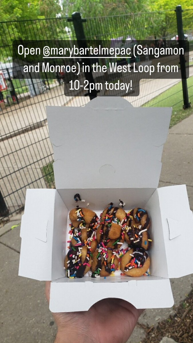 Open at Sangamon and Monroe in the west loop all morning!