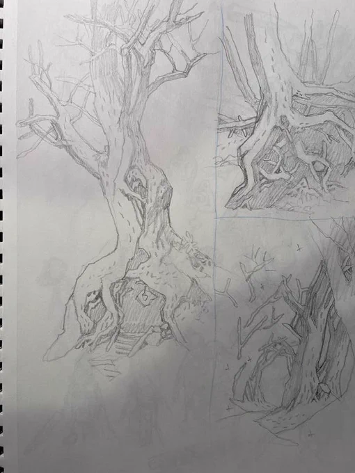From the sketchbook  I'm all about roots and branches lately
