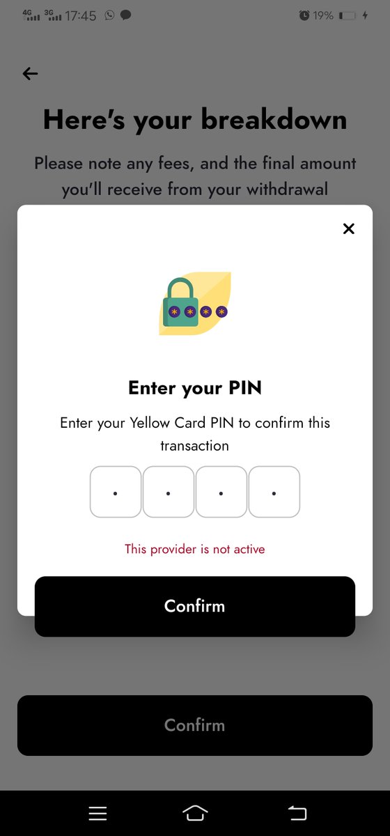 Tom Oketch (@oketchtom) on Twitter photo Has <a href="/yellowcard_app/">Yellow Card</a> @YellowCard to Kenyan <a href="/Safaricom_Care/">Safaricom Care</a> #MPesa transactions collapsed? For several days we are not able to withdraw, platform indicating "This provider is not active". Has <a href="/yellowcard_app/">Yellow Card</a> @YellowCard to Kenyan <a href="/Safaricom_Care/">Safaricom Care</a> #MPesa transactions collapsed? For several days we are not able to withdraw, platform indicating "This provider is not active".