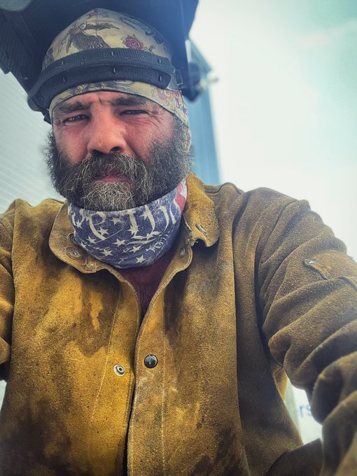 Welding in a boiler room in the ceiling. Trying not to get heat stroke today. ? https://t.co/M8DxZ60