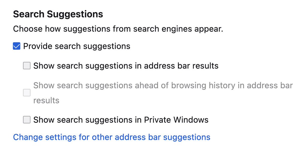 Set Search Suggestions to *only* Provide search suggestions
