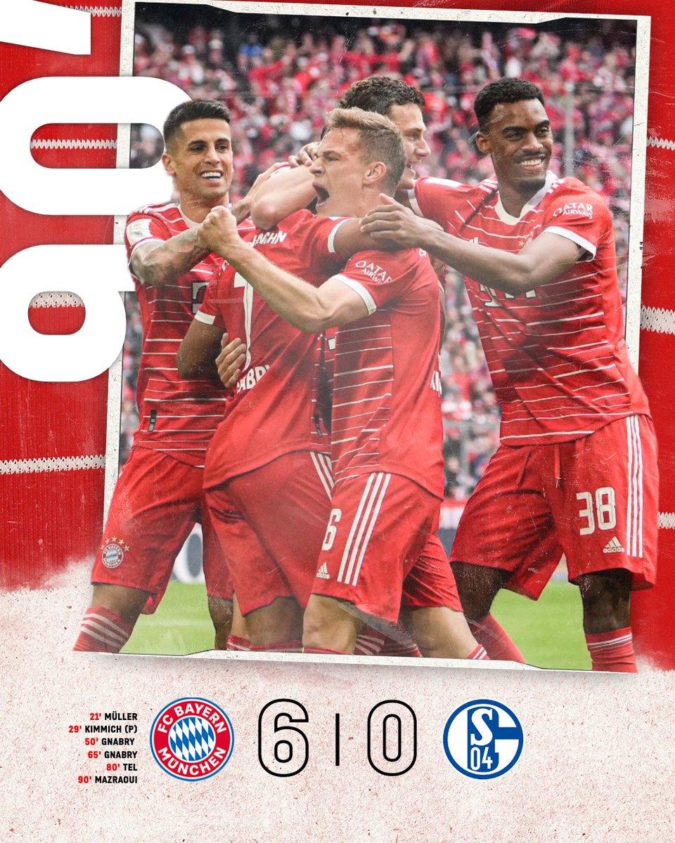 FCBayern's tweet image. 🔥 𝗛𝗘𝗜𝗠𝗦𝗜𝗘𝗚 🔥

🔴⚪ #FCBS04 | 6-0