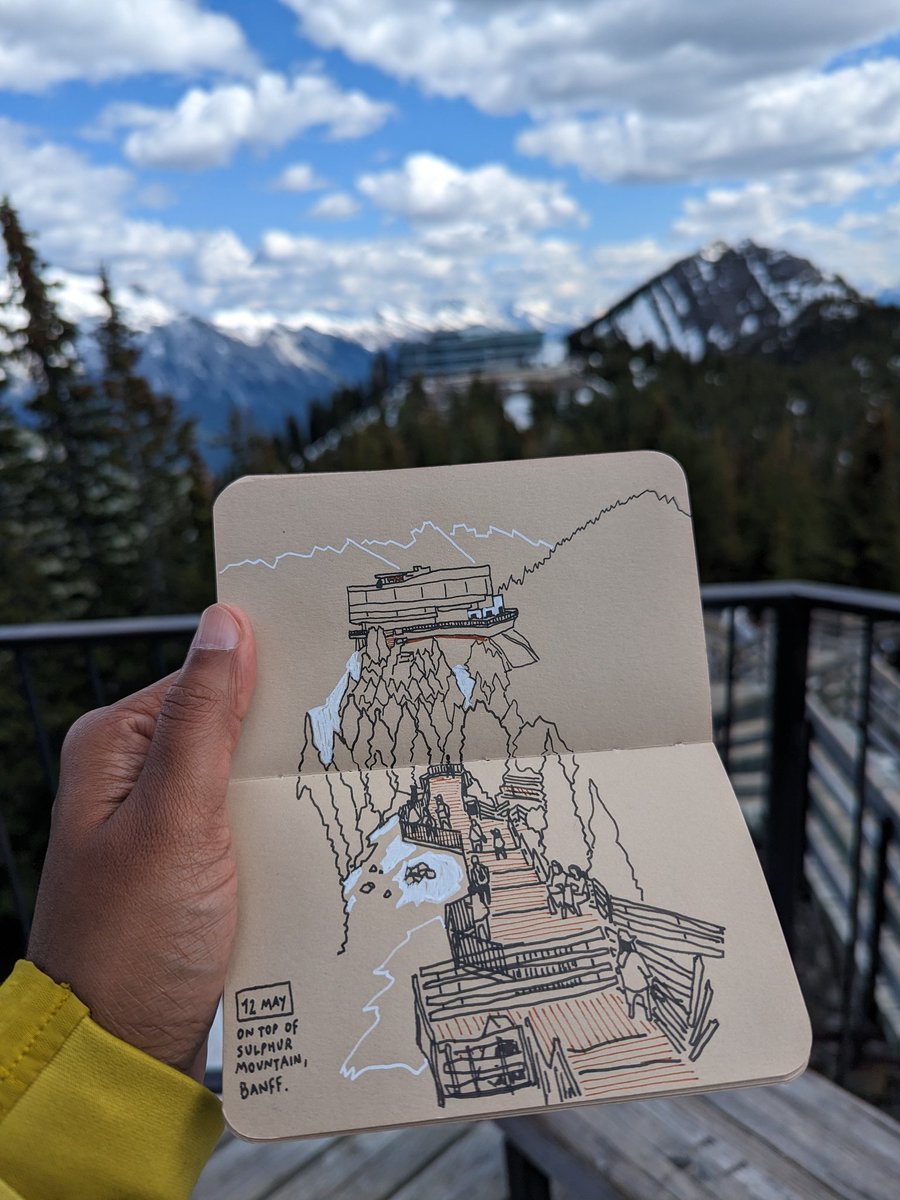 Spotted, people, places, boardwalks and things, 7000 ft above sea level at #Banff.