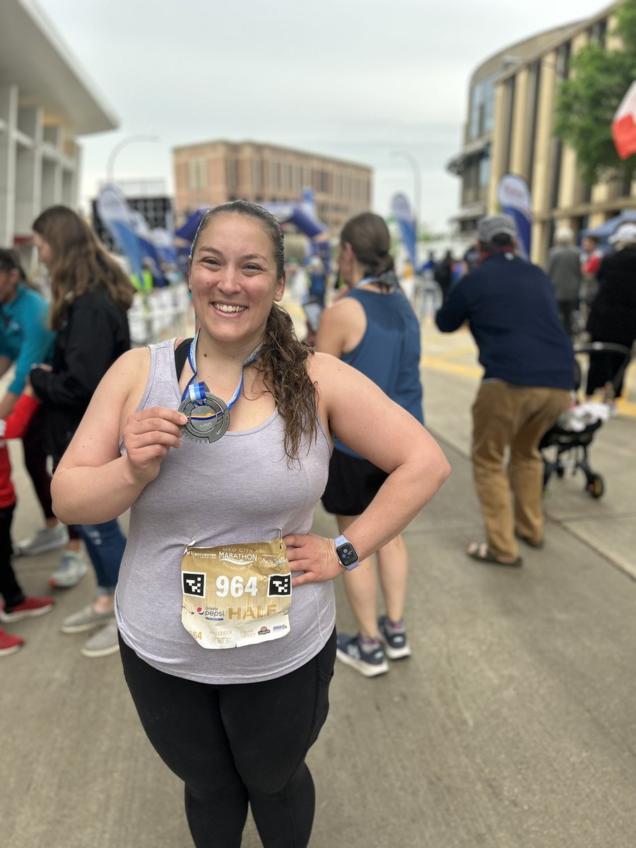 Squeezed in one last half marathon before graduation! Wasn’t my best time but surprisingly not my worst 😅