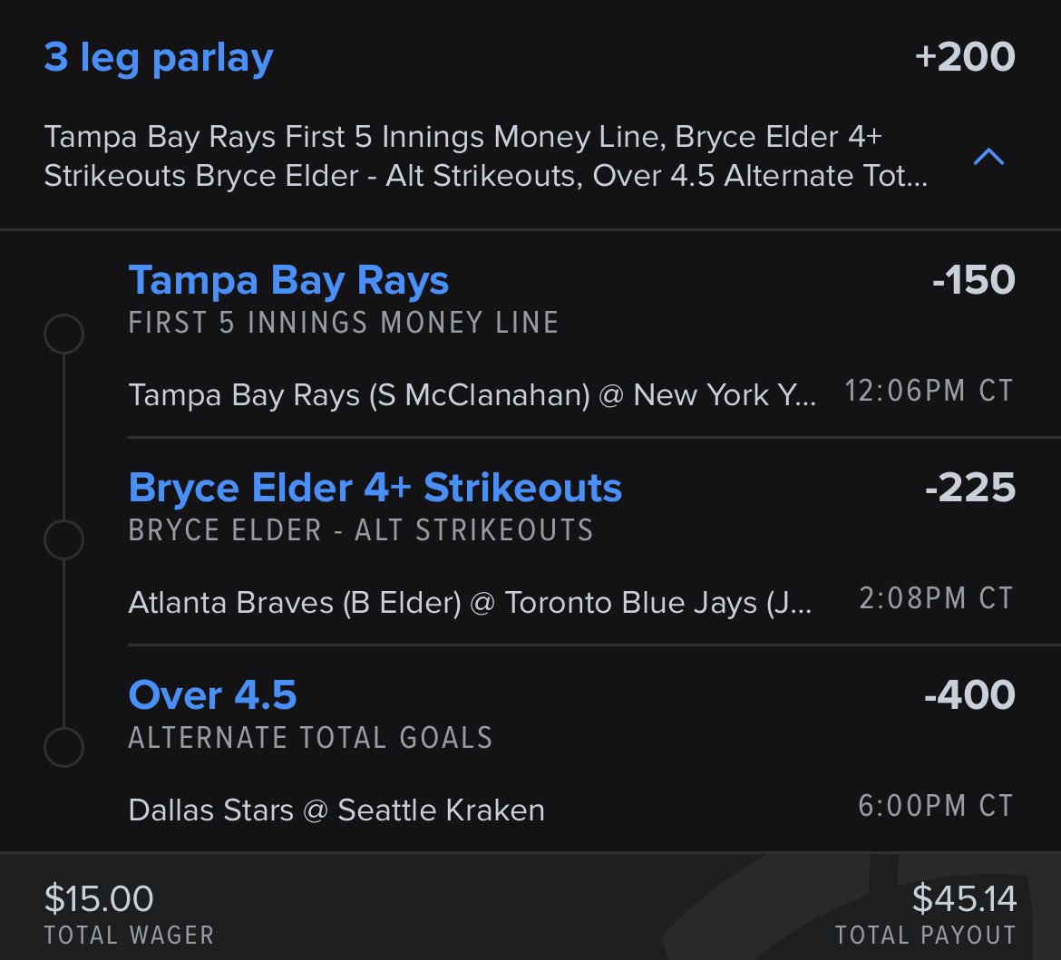 watobetting's tweet photo. DAY 2 … 10K 7 DAY CHALLENGE 👀🔒 #nhlpicks #mlbpicks #gamblingtwitter #fanduelsportsbook #fanduel #sportsbet #sportsbettingpicks #SportsGambling #Rays #Braves https://t.co/f1129Fquwl