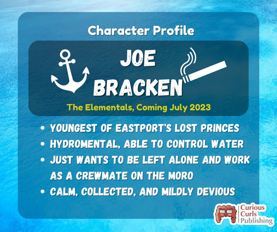 CuriousCurlsPub's tweet image. What a catch!  Will you be fishing for Joe when you read THE ELEMENTALS this summer?

#Fantasy2023 #FantasyTBR #FantasyBookRecs #FantasyBooksComingSoon #WritingLife #BookTok #FantasyWishlist #FantasyReads2023 #Sanji #OnePiece