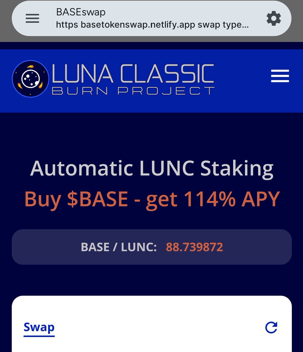 To make it even more clear that it is a 1 step process, I've changed the text at the top of the dApp.

#LBUN #BASE #altcoin #LUNCcommunity #mining #LuncBurn #LuncArmy #LUNCpenguins #Crypto #Binance #Terra
@davidagoebelt