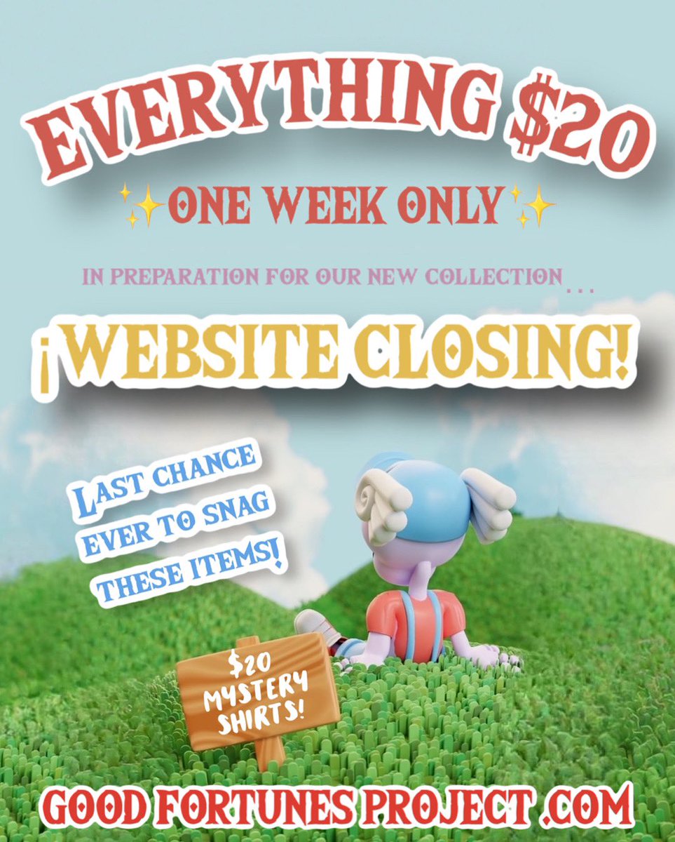 ONE LAST SALE BEFORE THE NEXT DROP !! Everything $20 while supplies last goodfortunesproject.com