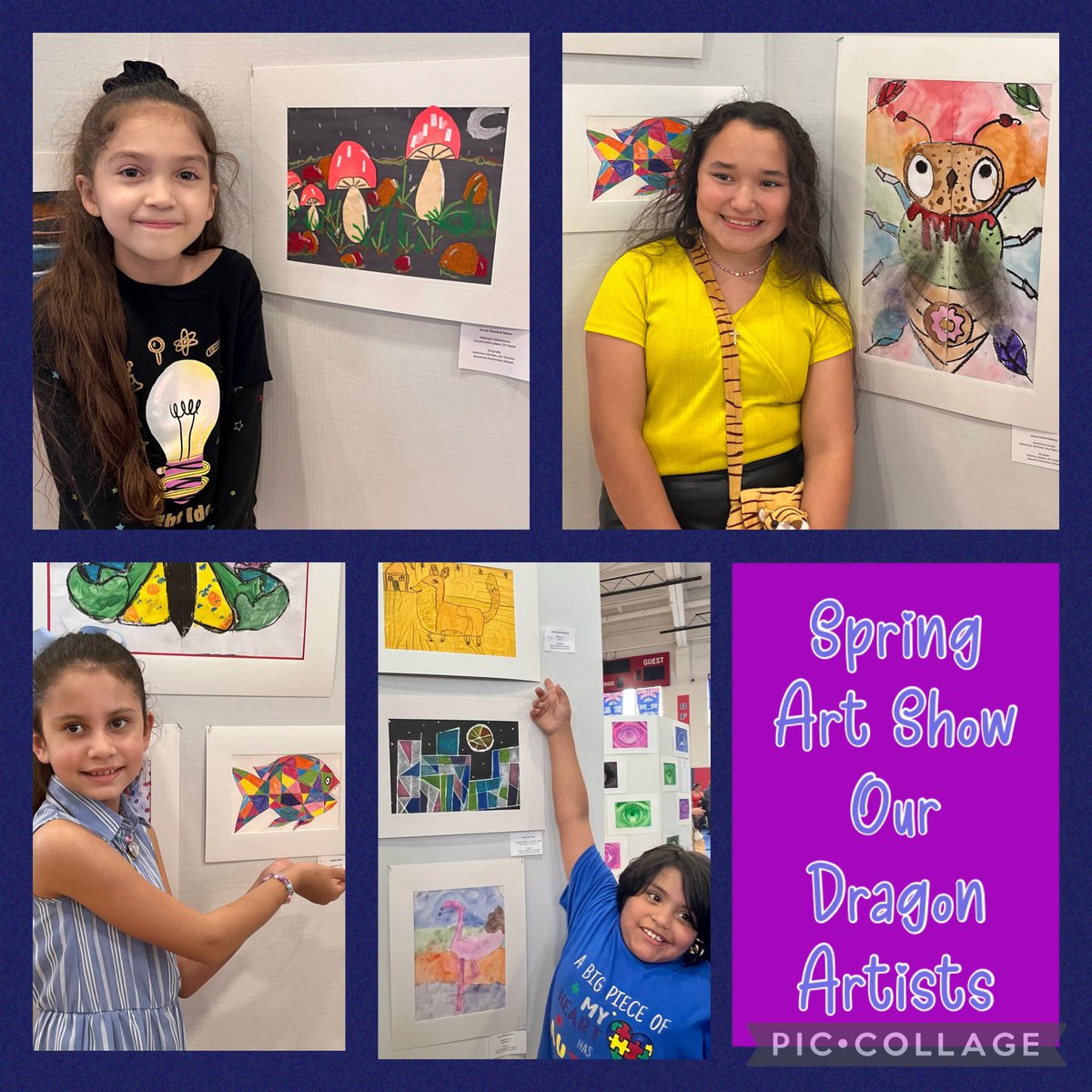 MaverickSAISD's tweet photo. 🎨 Our dragons are so lucky to have such an amazing art teacher! We definitely represented unique pieces that showed our students creativity at the Spring Art Show! Thank you, Ms. Johnson, for sharing your artistic talents with our dragons! 💚 #MESinspired https://t.co/bzydDzYlX0