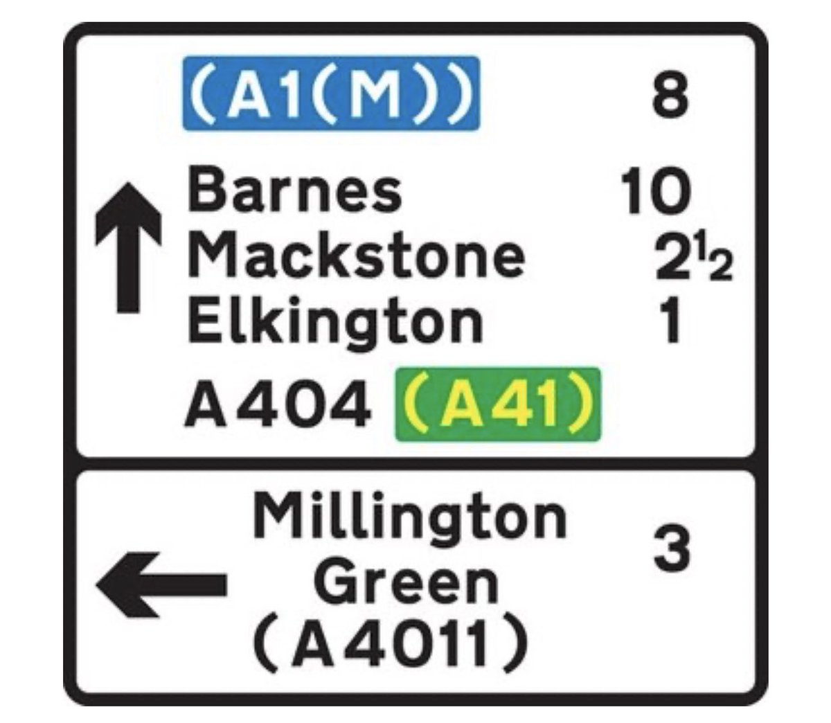 cameron on Twitter "why is (A41) yellow with a green background but