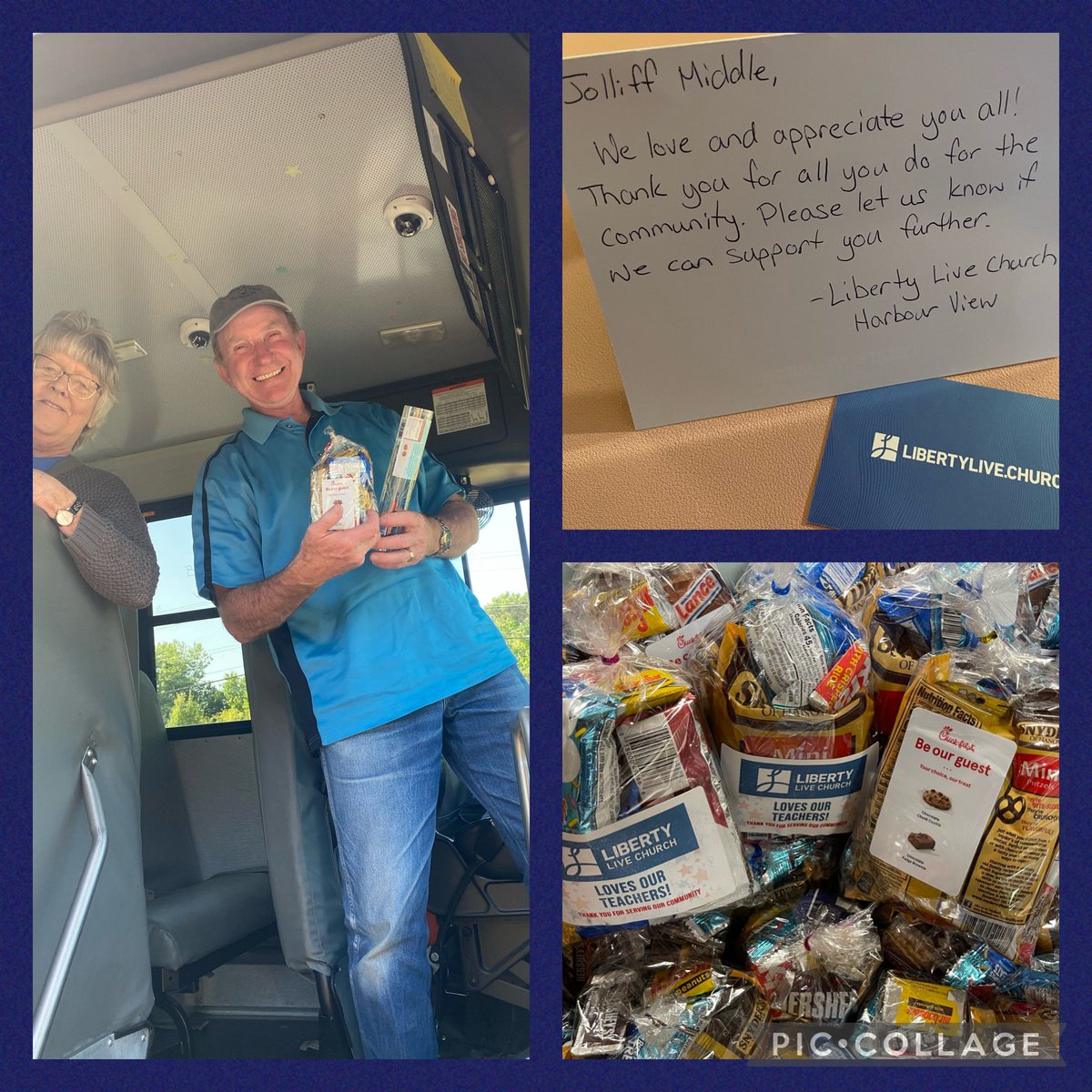 JolliffMiddle's tweet image. TAW 2023 is &amp;amp; was a wrap! Shout out to Comm Part. for wrapping our amazing staff in 💙 &amp;amp; gratitude! Ms. Jones started the week off May 5th w/pampering &amp;amp; @MyLibertyLive provided treat-filled bags for all! THANK YOU for your acknowledgment &amp;amp; generosity!  #ourcommJAMS #engageCPS
