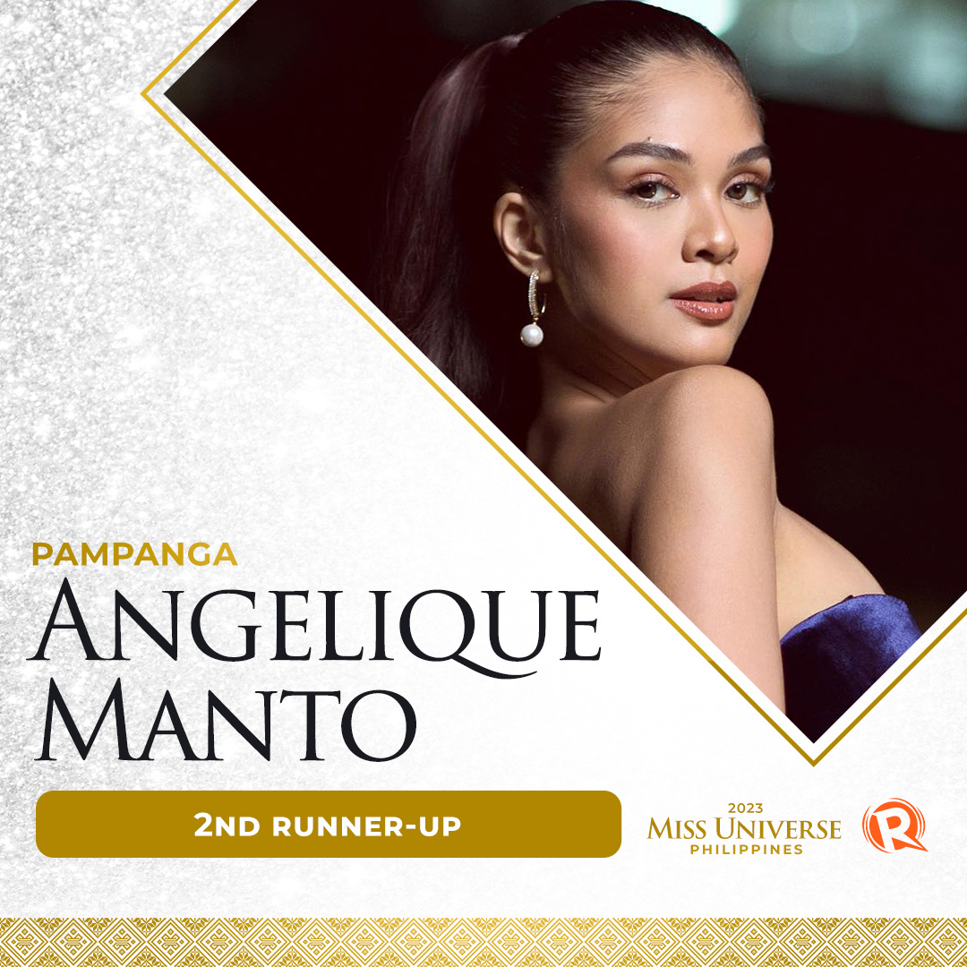 rapplerdotcom's tweet photo. Pampanga's Angelique Manto is Miss Universe Philippines 2023 2nd runner-up! 

#MUPH2023TheCoronation #MissUniversePhilippines2023  #MUPH2023 https://t.co/OajcZEV1Wc https://t.co/GK2bA1m3rn