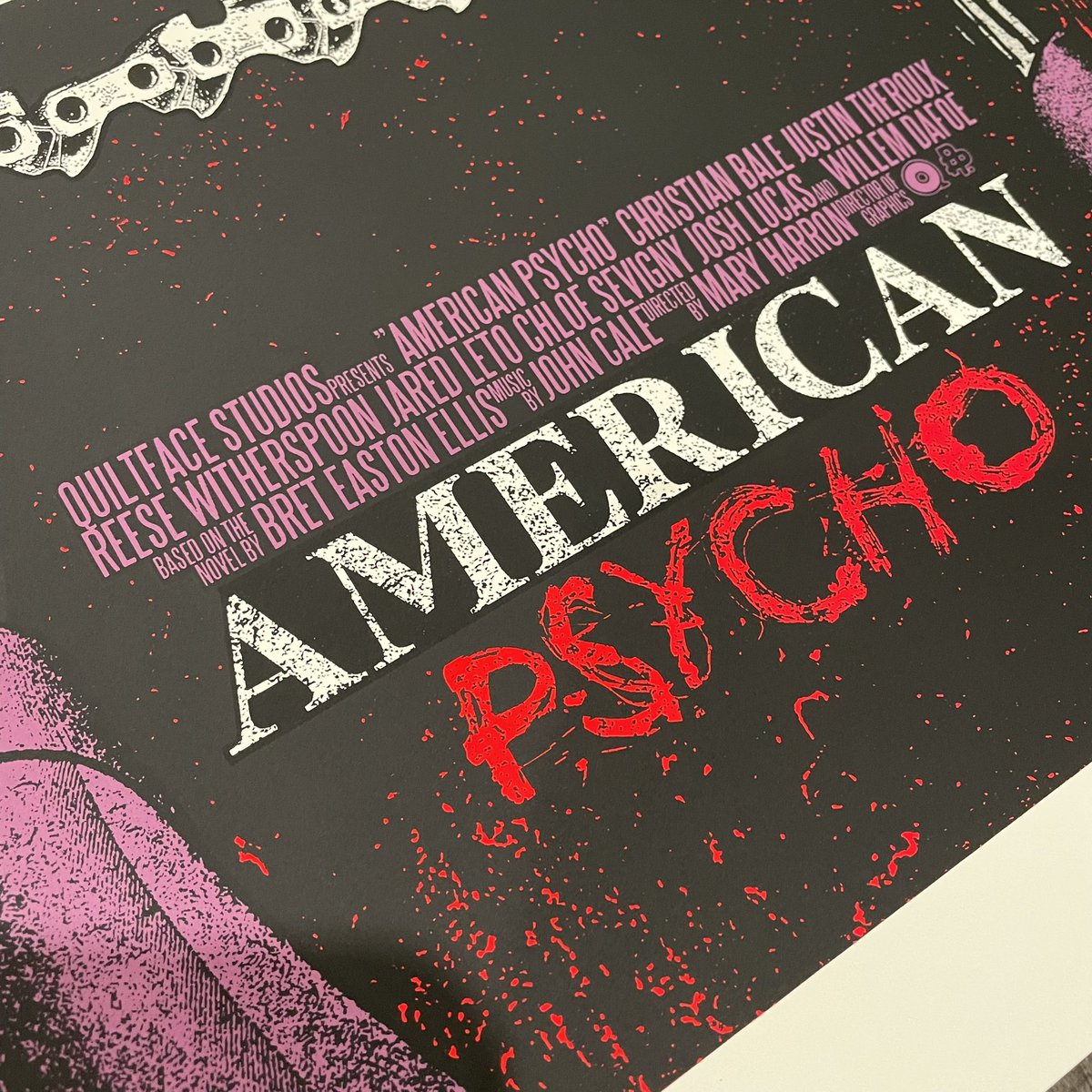 QFSChris's tweet photo. American Psycho variant prints are fresh off the press and ready to meet you at Dorsia. Book your reservation! https://t.co/HOIjOvNVSh