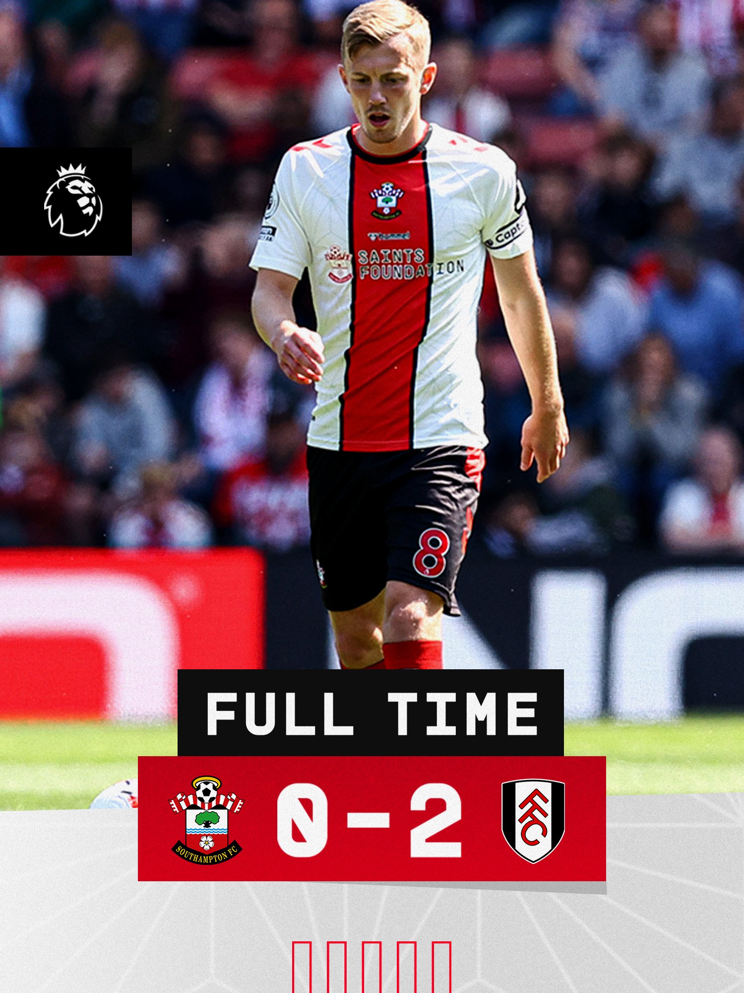 Southampton are relegated from the Premier League after defeat by Fulham