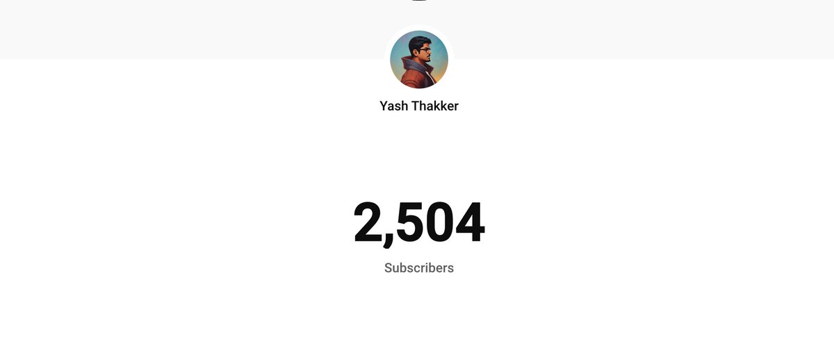goyashy's tweet photo. just crossed 2500 on Youtube, for someone who never made a single video a year and a half before, this feels great. 🎉

#buildinpublic https://t.co/WI05dtPDlt