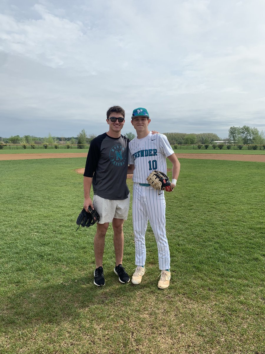 WNThunder_BSBL's tweet photo. Thank you to alumnus Cory Busse for his Varsity seasons of work in ‘14, ‘15, ‘16, &amp; his record setting ‘17. In the 2017 season, he set wins at 5, strikeouts at 89, innings pitched at 54.2, &amp; ERA at 1.55. WN Baseball is better because of you! It’s a great day to be a Thunder! https://t.co/vZG8Ff1PKe