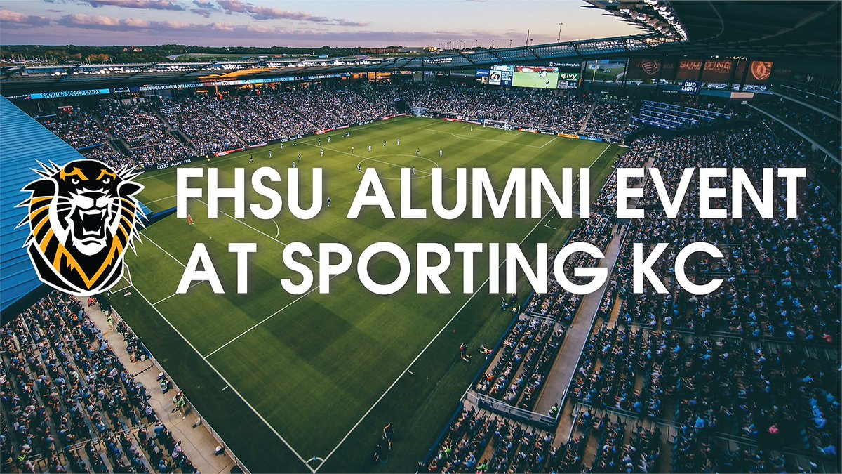 FHSU alumni and friends will be in Kansas City, KS on Wednesday, July 12, for the Sporting KC College Night. Event registration is open using the link below. We hope to see as many Tigers there as possible!

bit.ly/3I5LNxq