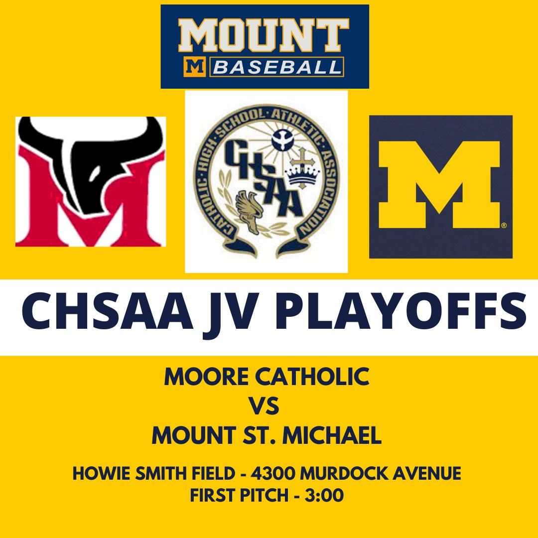 mountbaseball's tweet image. Come on out to Mount for some Saturday afternoon playoff action.  The Mount hosts Moore Catholic from Staten Island in a Round of 16 playoff game.  First pitch is set for 3:00