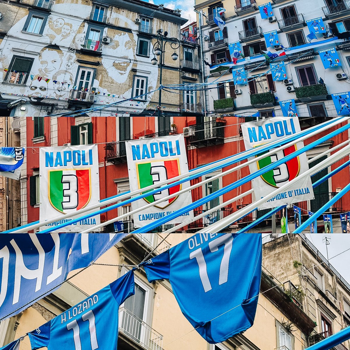 prashantv_focus's tweet photo. The streets of Naples are blue and white! Scudetto champions! 🇮🇹

#Napoli #SeriaAChampions #Naples #Italia #scudetto https://t.co/KZTRkrmxkh