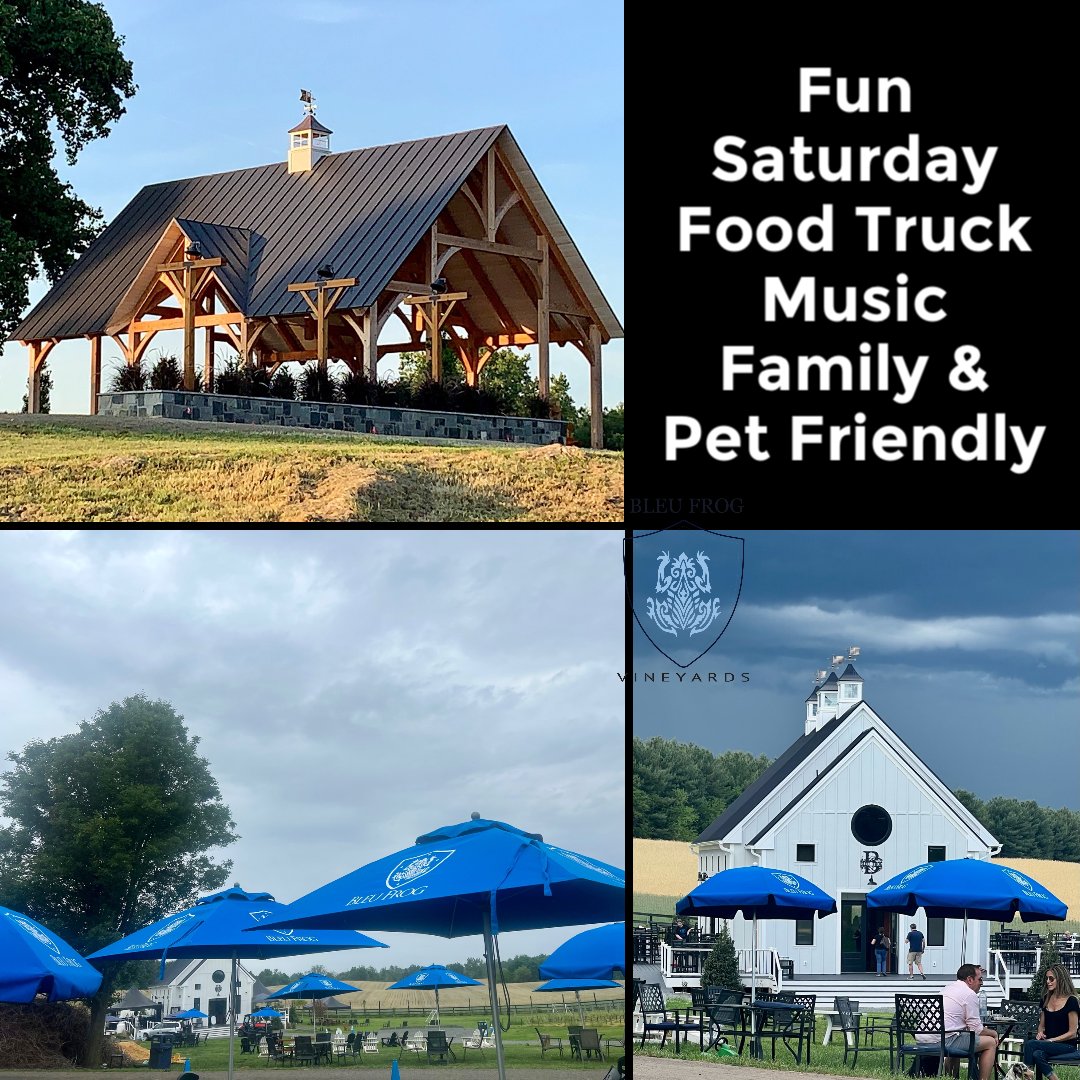 FrogVineyards's tweet photo. May 13 Come Play! Open 12-6 Farm Belly Food Truck π₯³ Good Music @ 1:30 π΅ Brian Frankie - Umbrellas, Tents, Pavilion and indoor barn ready for you. Wine Slushees- Family play area. #Dcswinecountry #visit Dc #leesburgva #winery #foodtruck #visitloudoun #explorelucketts #slushees https://t.co/hMdIf02uAc