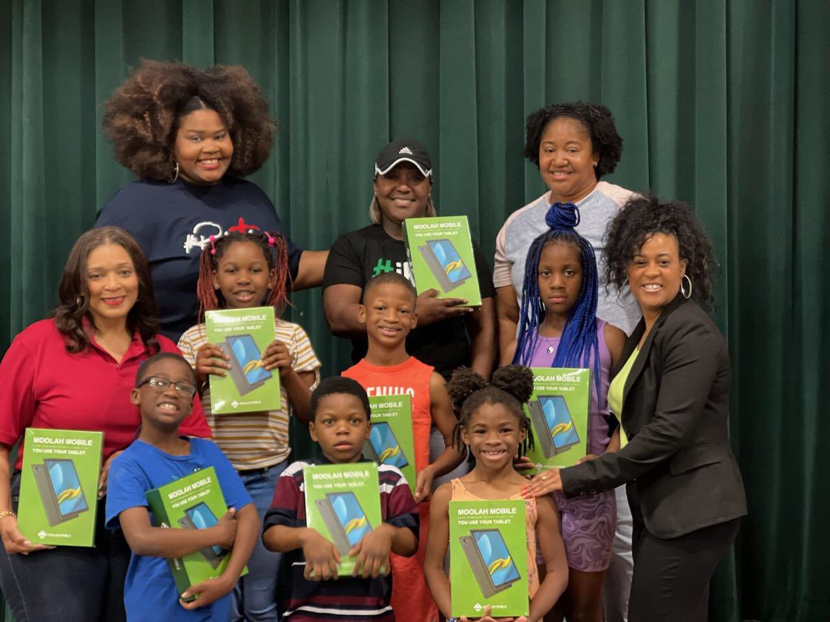 Students, parents, and community members receive new free android tablets and internet service from Moolah Mobile in partnership with The Bridge Worship Center!