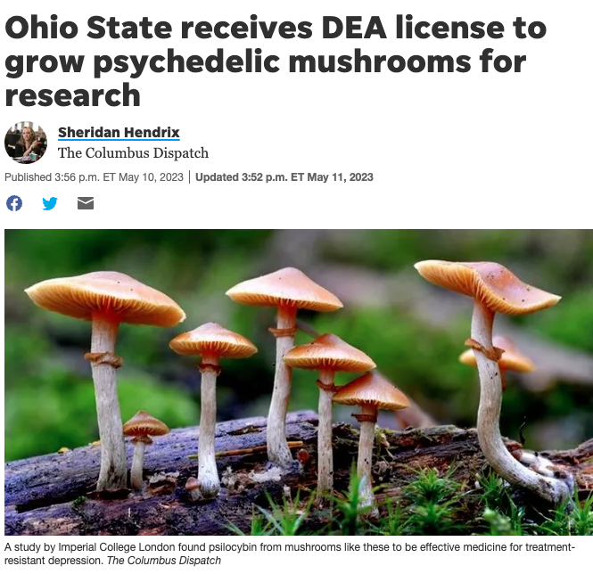 Tony Shields on Twitter "Ohio State receives firstever DEA license to