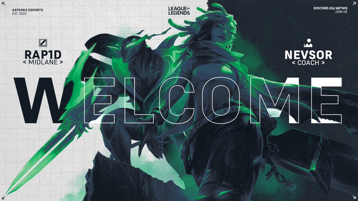 【 #ANNOUNCEMENT 】

Wir freuen uns mit <a href="/95Rapid/">Rap1d</a> als neuen🧙‍♂️Midlaner und <a href="/Nevsor1/">Nevsor</a> als📝Coach ein starkes Upgrade für unser PRM Divsion 4 Team vorstellen zu dürfen!

Herzlich Willkommen, uns erwartet ein aufregender Split gemeinsam mit euch!🫡

#OnTheHunt🏹#FollowOurPath🍃