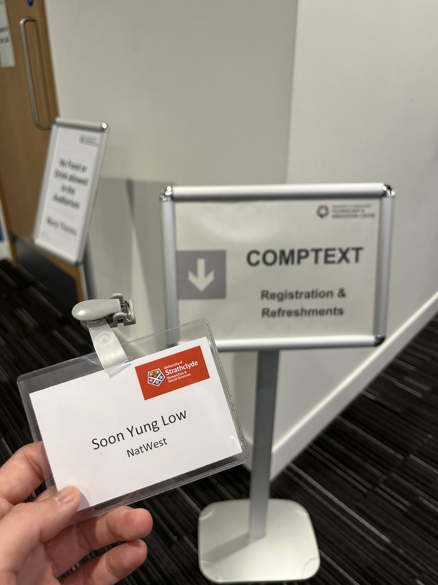 SoungLow's tweet photo. Amazing talks at #comptext23 complemented by amazing weather in Glasgow ❤️ https://t.co/8iaoDaUyUw