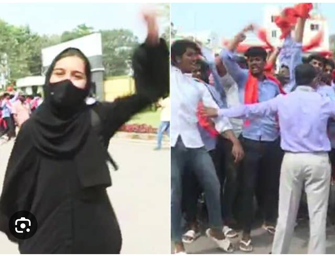 अब से #कर्नाटका में जो भी स्कूल टीचर या प्रबंधक #हिजाब पहनने वाली बेटीयों के साथ #बदतमीजी करे। बिल्कुल बर्दाश्त नहीं करना। Save her dignity first।🙅🧕🧕
सबसे पहले तो बहादुर बेटी #मुस्कान के पीछे भागने वाले लंपटों का पता लगाओ। जेल भेजने का प्रबन्ध किया जायेगा