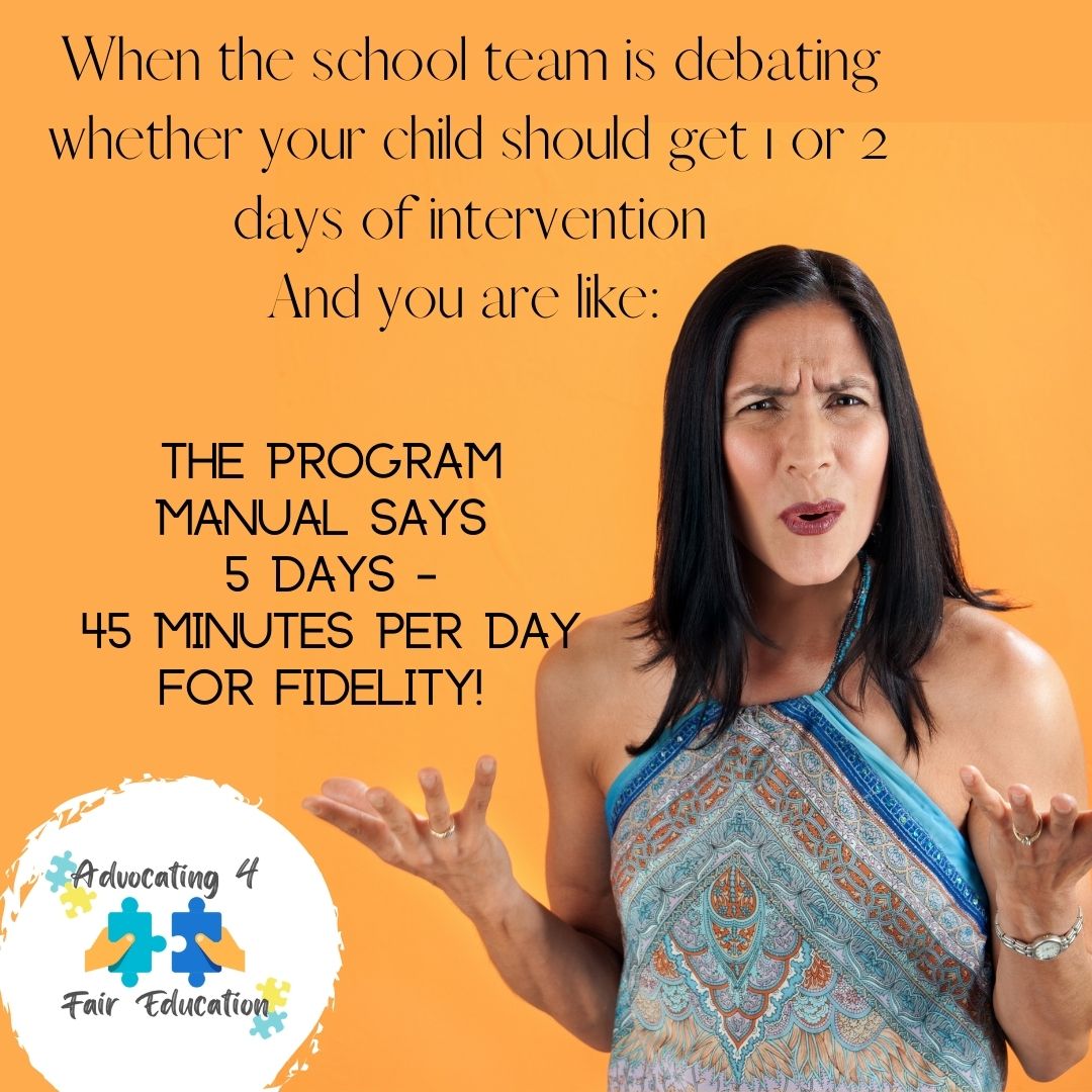 4faireducation's tweet image. #Dyslexiaparents did you know this tip?  Ask what #readingprogram the school is using and make sure they are providing the program with fidelity.  Meaning: Group size, number of days, number of minutes, scope and sequence, and #mastery.  #scienceofreading #iepcoach #spedadvocate